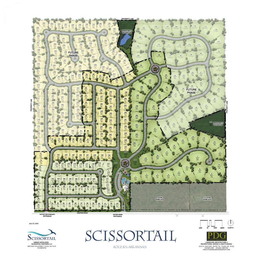 Master Site Plan for Scissortail in NWA